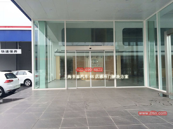 Glass automatic sensor door for auto 4S showroom