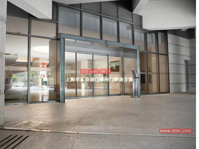 Electric glass sensor door for residential community